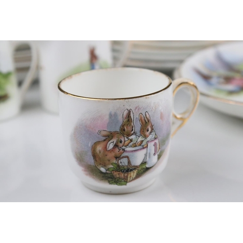 8 - Collection of Grimwades Beatrix Potter Tea Ware to include Saucers, Plates, Teapot, and Jugs (approx... 