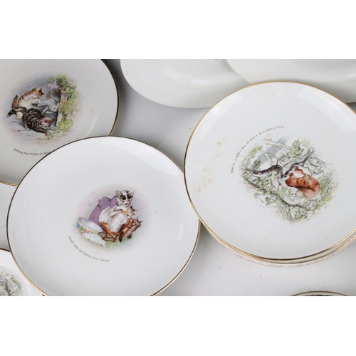 8 - Collection of Grimwades Beatrix Potter Tea Ware to include Saucers, Plates, Teapot, and Jugs (approx... 