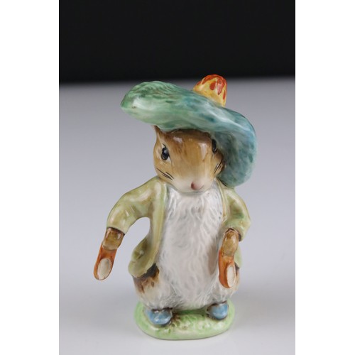 25 - Six Early Beswick Beatrix Potter figures to include Mr Benjamin Bunny, Peter Rabbit, Timmy Town Mous... 