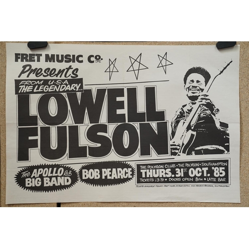 10 - Music Poster - Six blues concert posters, all from from Southampton venues, to include Lowell Fulson... 