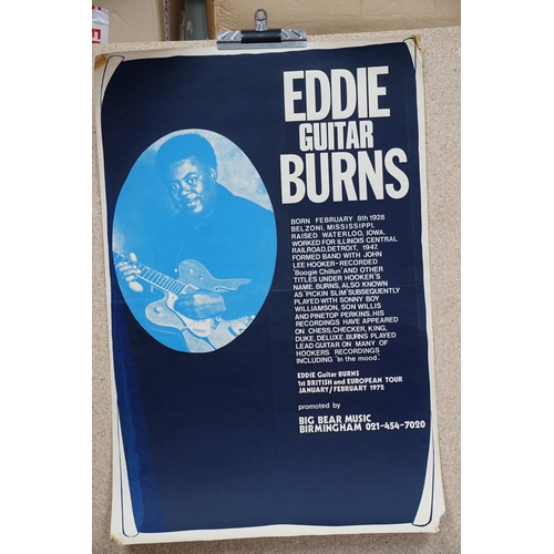 12 - Music Poster - Five blues concert posters, various UK venues, various sizes, to include Muddy Waters... 