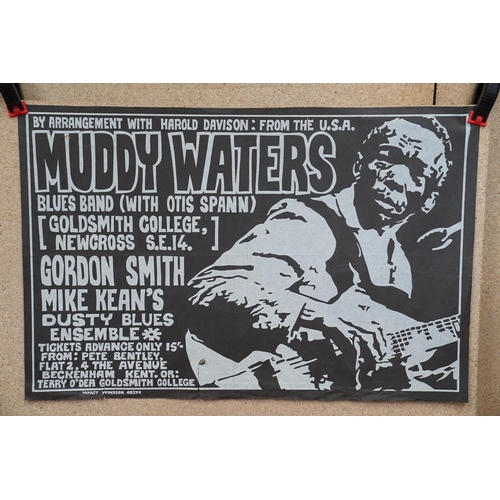 12 - Music Poster - Five blues concert posters, various UK venues, various sizes, to include Muddy Waters... 