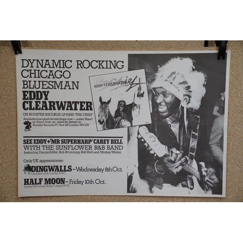 12 - Music Poster - Five blues concert posters, various UK venues, various sizes, to include Muddy Waters... 