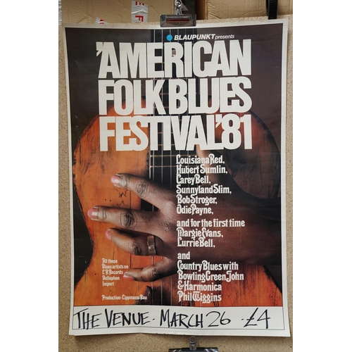 2 - Music Poster - Three posters to include Ann Arbor Blues & Jazz Festival 1973 approx 21.5