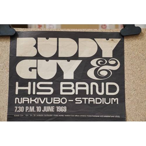 6 - Music Poster - Buddy Guy & His Band 10th June 1969 at Nakivubo Stadium, Uganda, previously used with... 