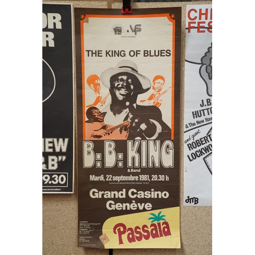 7 - Music Poster - Seven Overseas Festival / Concert posters to include BB King & Band Geneva 22ns Sept ... 