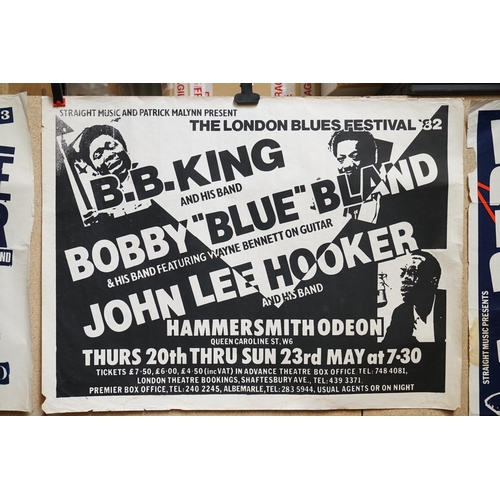 15 - Music Poster - Five blues concert posters, all from Hammersmith Odeon, to include The London Blues F... 