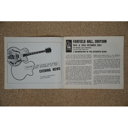 28 - Music Programmes - American Folk Blues Festival 1963 programme at Fairfield Halls, Croydon, and Amer... 