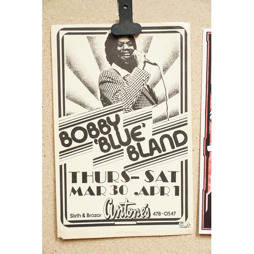 33 - Music Poster - 8 slim portrait music posters promoting big name blues artists performing at Antones ... 