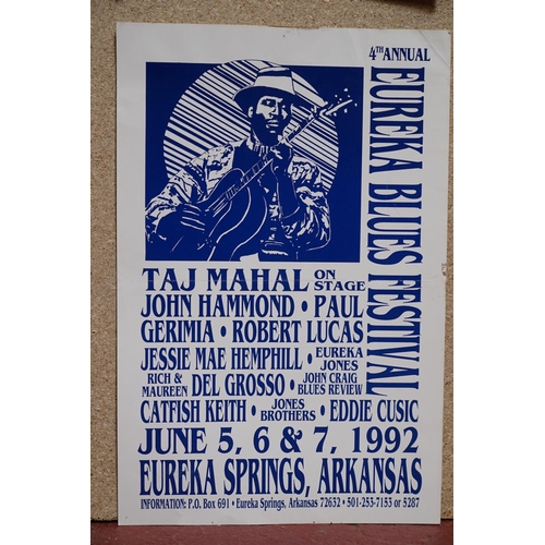 34 - Music Poster - 10 promotional music posters for various blues festivals / events featuring big name ... 