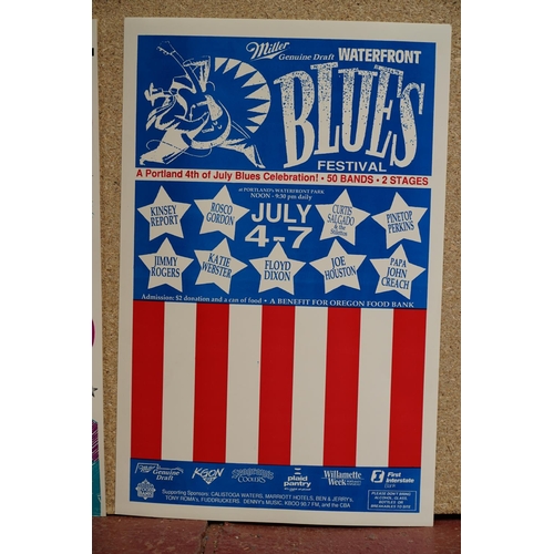 34 - Music Poster - 10 promotional music posters for various blues festivals / events featuring big name ... 