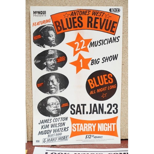 35 - Music Poster / Autograph - 16 promotional blues posters including Tinsley Ellis with support from Th... 