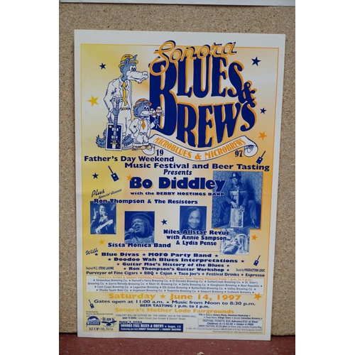 35 - Music Poster / Autograph - 16 promotional blues posters including Tinsley Ellis with support from Th... 