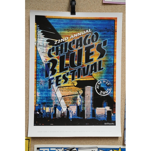 37 - Music Poster - 14 promotional blues posters for various festivals, album releases etc to include Gat... 