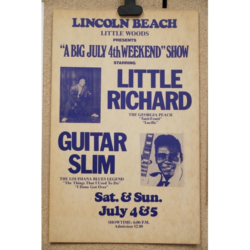 42 - Music Poster - 6 promotional posters on board featuring big name blues artists including Little Rich... 