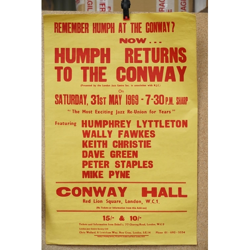 46 - Music Poster - 6 promotional posters to include 1st National Jazz Convention at Conway Hall London a... 