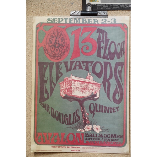 48 - Music Poster - Collection of five period reprint / facsimile concert promo posters to include Gratef... 