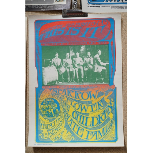 48 - Music Poster - Collection of five period reprint / facsimile concert promo posters to include Gratef... 