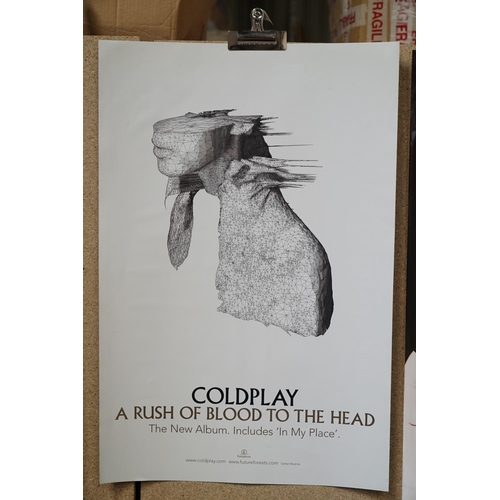 51 - Music Poster - Approx 20 music posters mainly relating to album releases from artists including Cold... 