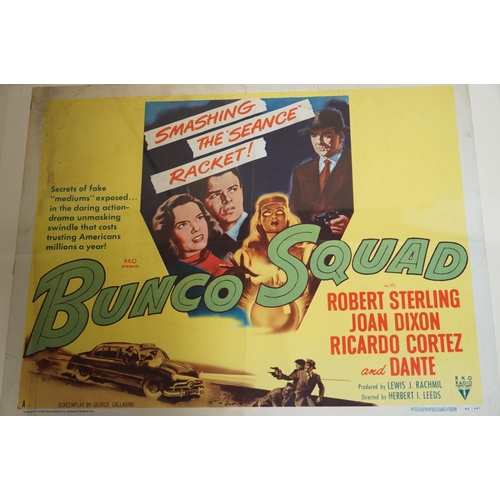 120 - Film Poster - Framed & glazed Bunco Squad film poster starring Robert Sterling, Joan Dixon & Ricardo... 