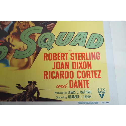 120 - Film Poster - Framed & glazed Bunco Squad film poster starring Robert Sterling, Joan Dixon & Ricardo... 