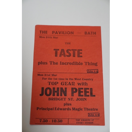 67 - Music Memorabilia - 4 Bath Pavilion flyers covering March, April, May & June 1969.  Artists include ... 