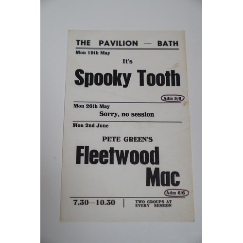 67 - Music Memorabilia - 4 Bath Pavilion flyers covering March, April, May & June 1969.  Artists include ... 