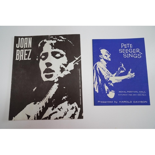 73 - Music Memorabilia - 13 1960s/70s music programmes to include 4 x Joan Baez, 2 x Simon & Garfunkel, P... 