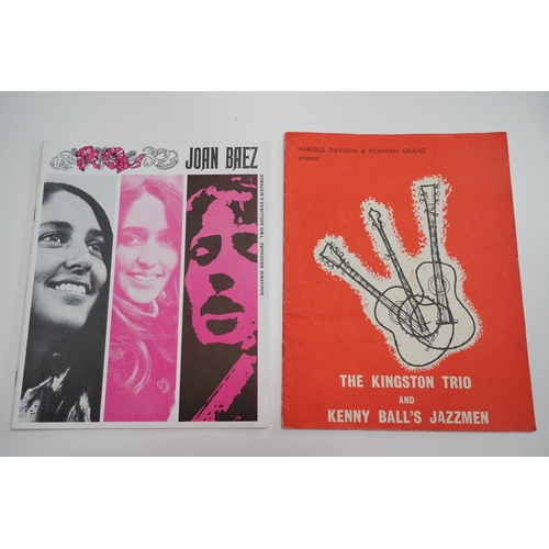 73 - Music Memorabilia - 13 1960s/70s music programmes to include 4 x Joan Baez, 2 x Simon & Garfunkel, P... 