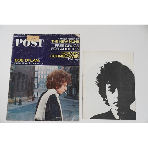 74 - Music Memorabilia - Two Bob Dylan concert programmes to include Royal Festival Hall 17th May 1964 (v... 