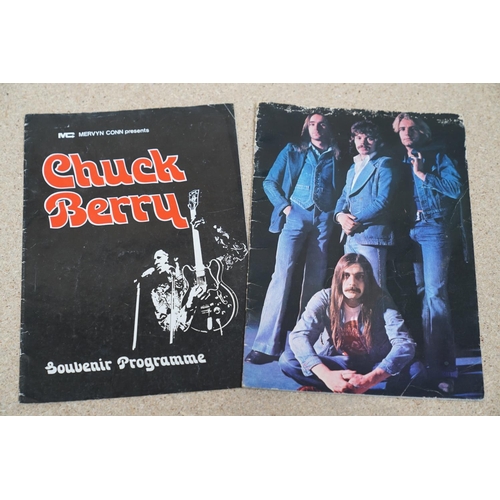 75 - Music Memorabilia - Seven concert programmes to include Chuck Berry 75, 2 x Status Quo, Bad Company ... 