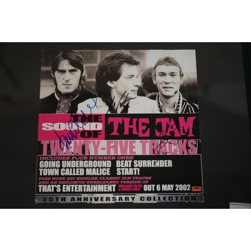 83 - Autographed Music Memorabilia - The Sound of The Jam promo card signed by the band including Paul We... 