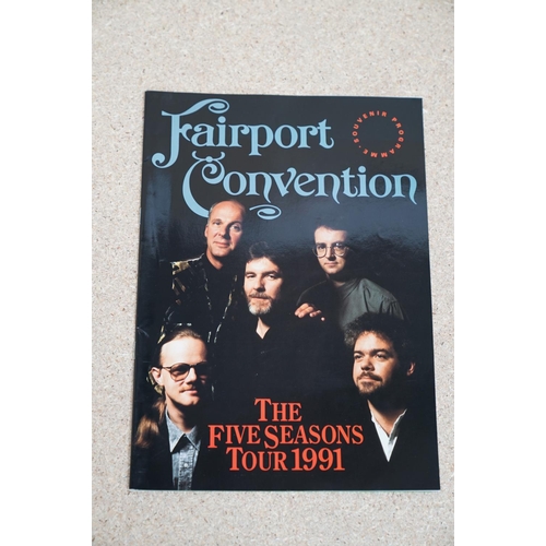 94 - Music Memorabilia - Fairport Convention - Three Tour programmes to include Red & Gold signed by 4 of... 