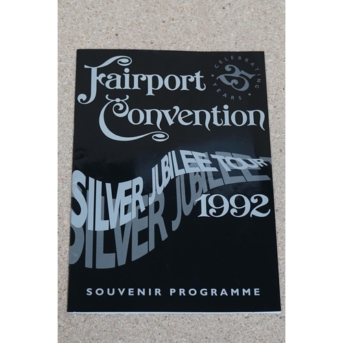 94 - Music Memorabilia - Fairport Convention - Three Tour programmes to include Red & Gold signed by 4 of... 