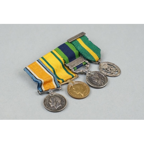3 - A World War One Miniature Medal Group Of Four Attributed To Major Arthur Merton Cohen Comprising Of ... 