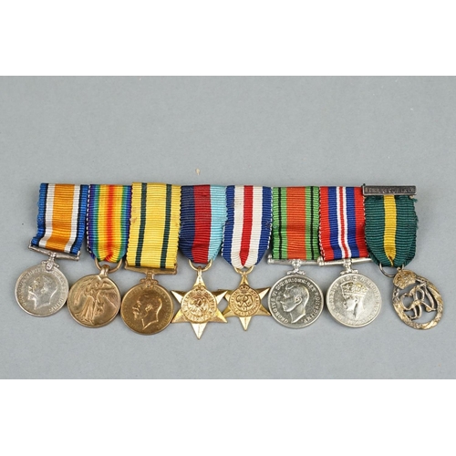 5 - A World War One And World War Two Group Of Eight British Military Miniature Medals Comprising Of The... 