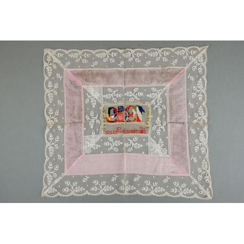 102 - A Collection Of Five Silk Handkerchief With Regimental Decoration To Include The Rifle Brigade And T... 