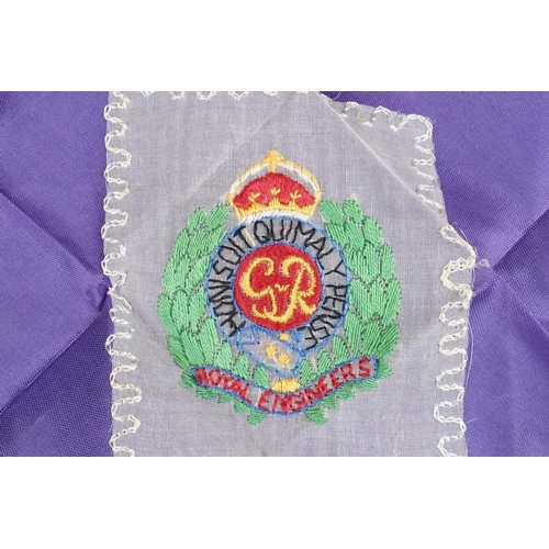 102 - A Collection Of Five Silk Handkerchief With Regimental Decoration To Include The Rifle Brigade And T... 