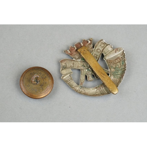 103 - A Small Group Of Military Collectables To Include A Duke Of Cornwall Light Infantry Cap Badge And A ... 