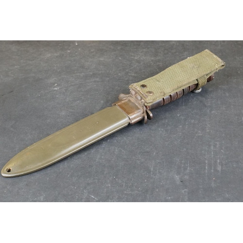 112 - A United States Military M3 Imperial Fighting / Trench Knife Together With A United States M8 B.M. C... 