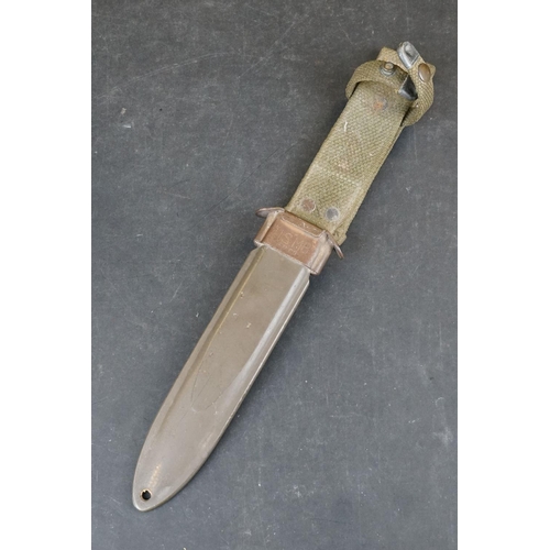 112 - A United States Military M3 Imperial Fighting / Trench Knife Together With A United States M8 B.M. C... 