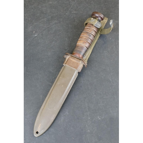 112 - A United States Military M3 Imperial Fighting / Trench Knife Together With A United States M8 B.M. C... 