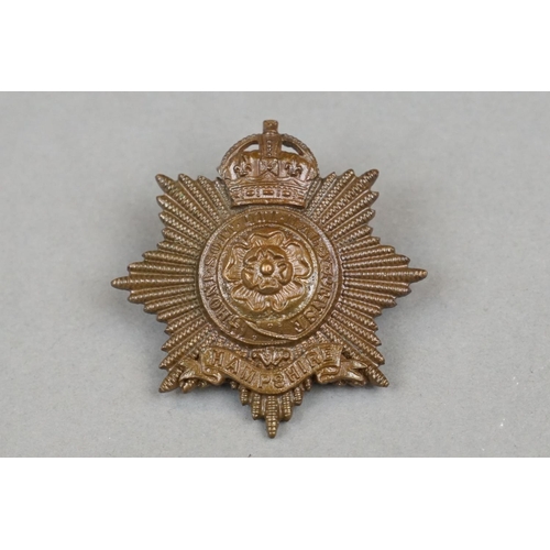 20 - A British Military The Hampshire Regiment OSD Cap Badge With Kings Crown, Twin Strap Fixings To Vers... 