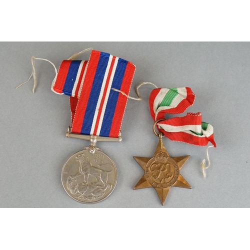 44 - A British World War Two Full Size Medal Pair To Include A 1939-1945 British War Medal Together With ... 
