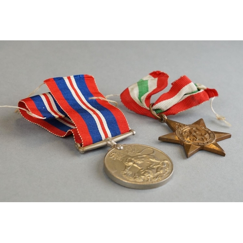 44 - A British World War Two Full Size Medal Pair To Include A 1939-1945 British War Medal Together With ... 