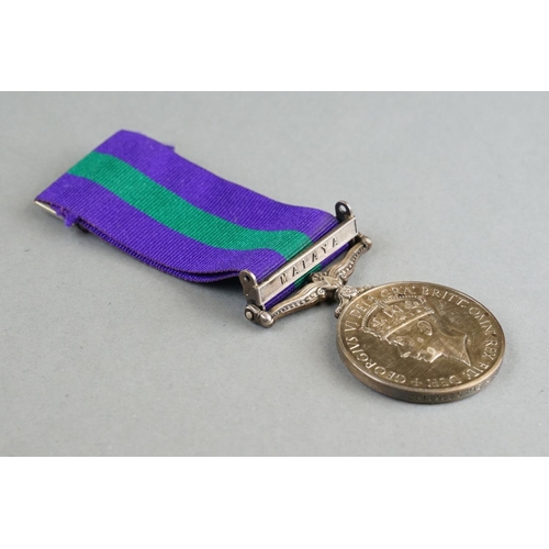 48 - A British Full Size GSM General Service Medal With Malaya Clasp, Named And Issued To No.22189589 PTE... 