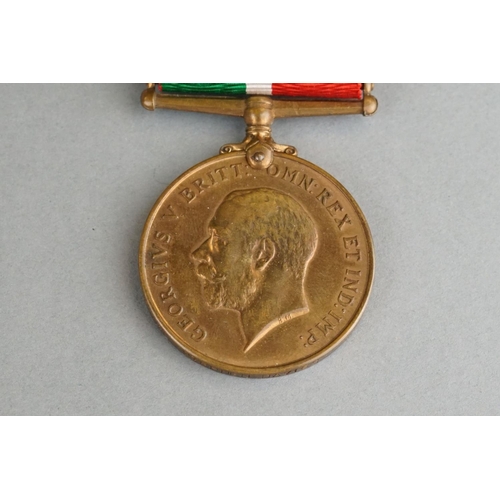 50 - A British World War One Full Size Mercantile Marine War Medal, Named And Issued To Stephen Davies Co... 