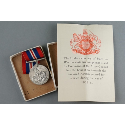 54 - A British World War Two And Palestine Medal Group To Include The 1939-1945 British War Medal And The... 