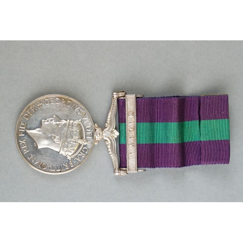 59 - A British Full Size General Service Medal (GSM) With Malaya Clasp Named And Issued To 4021894 L.A.C.... 