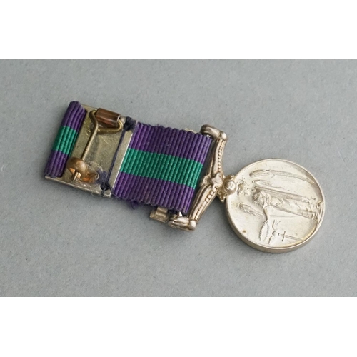 78 - A British Military Miniature General Service Medal (GSM) With Malaya Clasp, Issued To Dr Bruce Moris... 